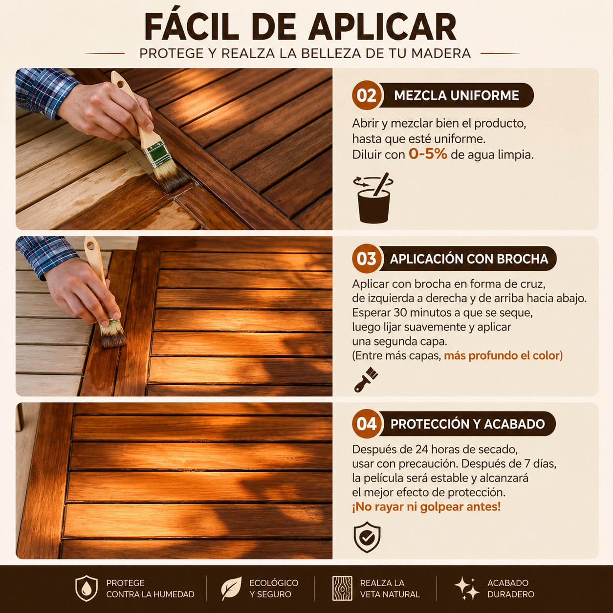 Madera Viva™ | Sellador y Cera Protectora de varnis para Madera 1 Kg